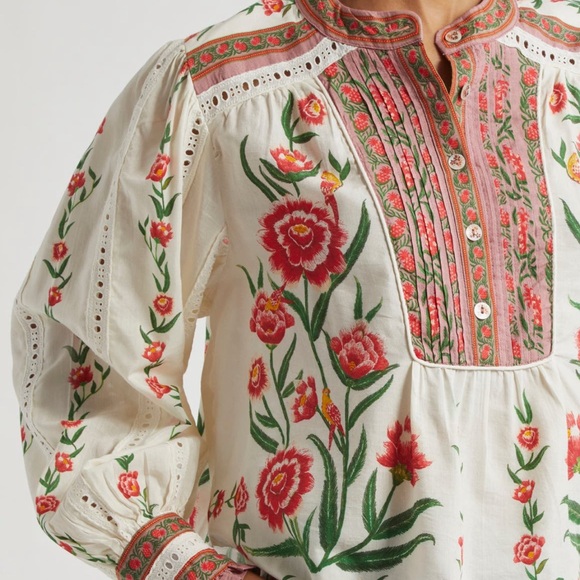 FARM Rio Off-White Ainika Delicate Blouse NWT Small - Picture 9 of 16